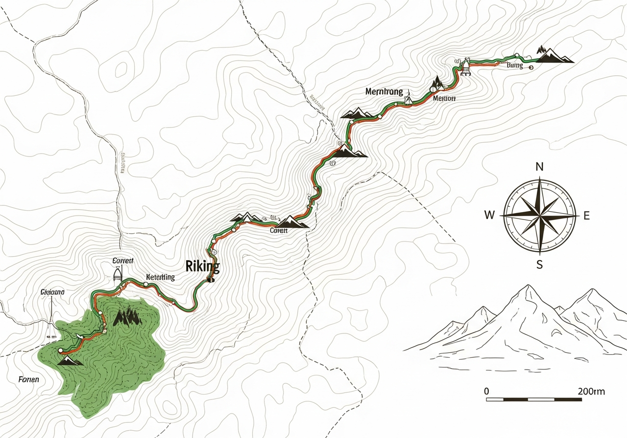 Trail navigation map